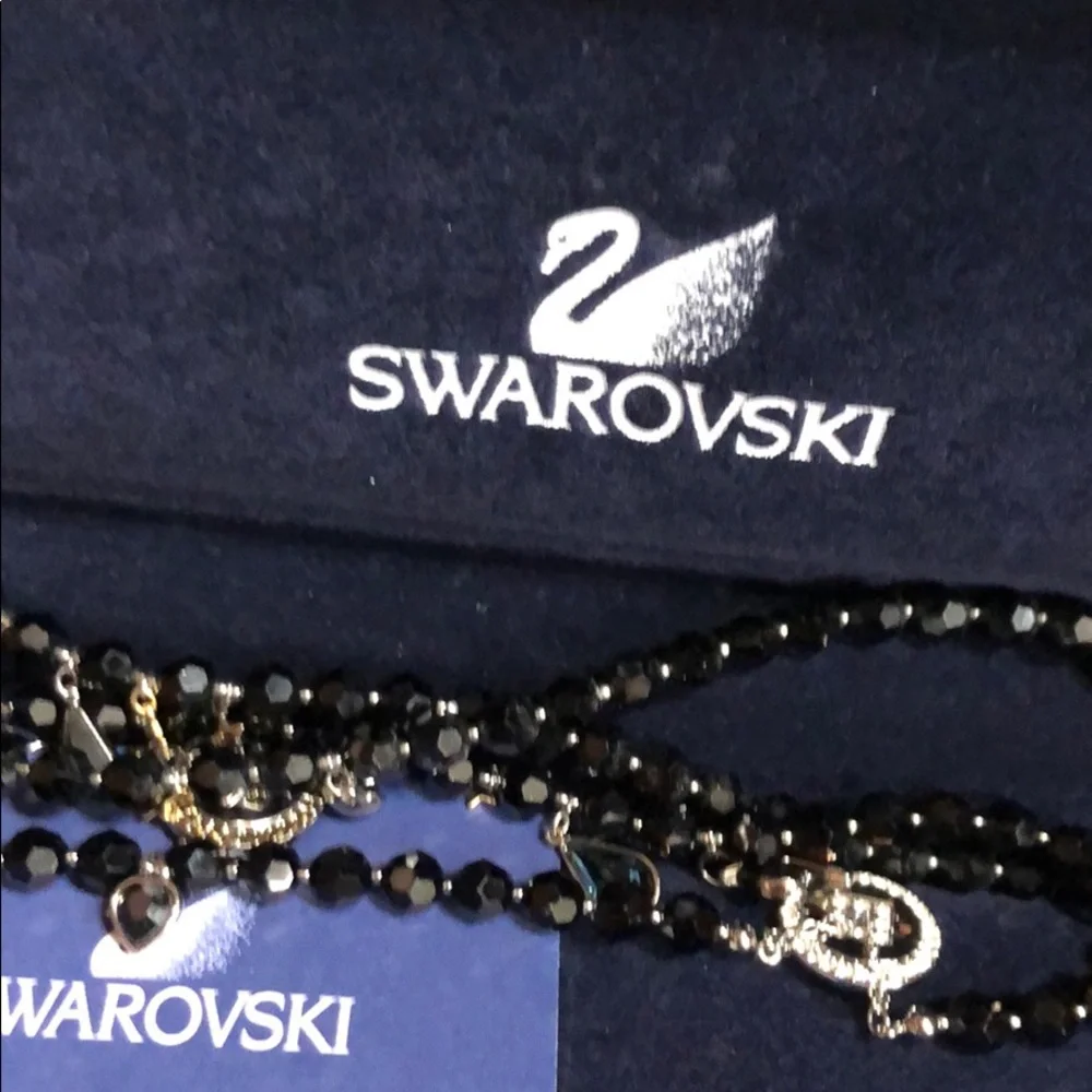 Swarovski magic long  necklace with locket